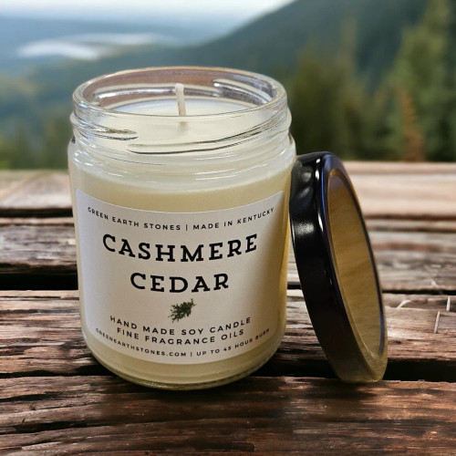 Cashmere Cedar 8oz Soy Candle 