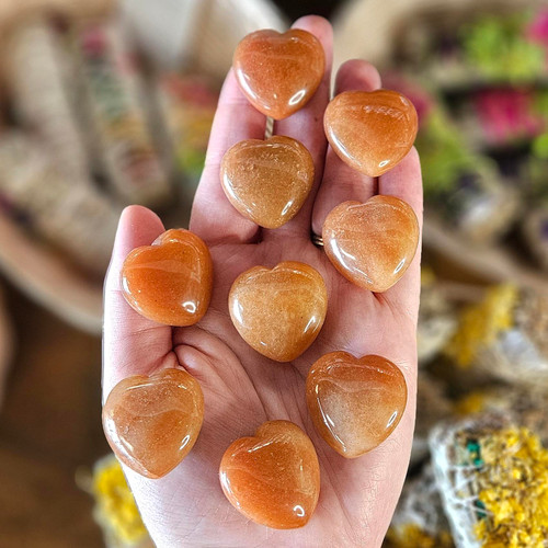Orange Aventurine Heart, Small 