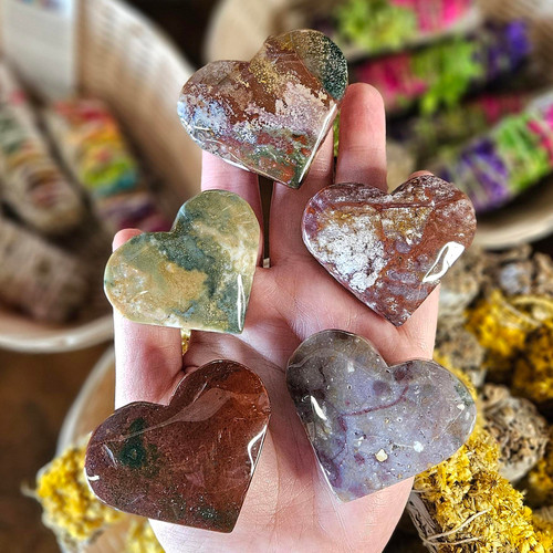 Ocean Jasper Heart, Small 