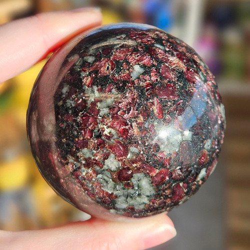 Eudialyte Sphere, 15oz, Medium