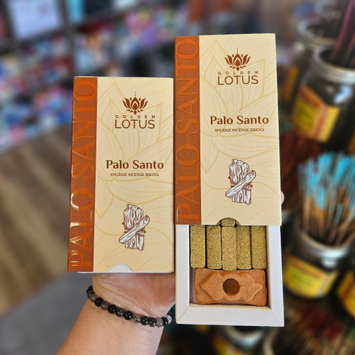 Golden Lotus - PALO SANTO Smudge Incense Bricks