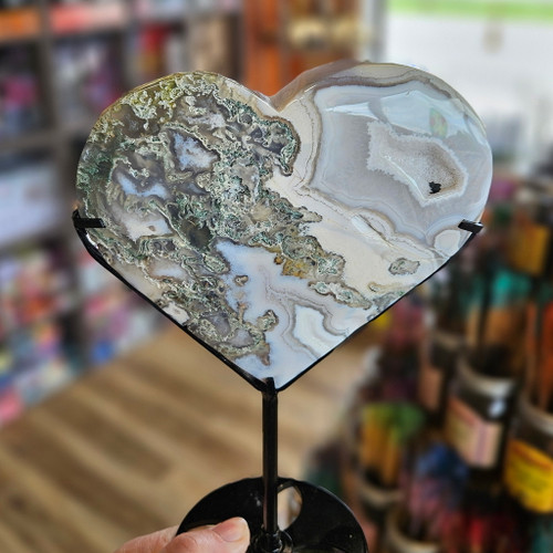 Moss Agate Heart #MAH3