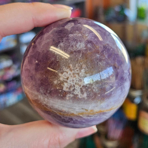 Amethyst Agate Sphere, 13oz, Medium, AA2