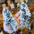 Rainbow Moonstone Butterfly Wings with Stand 