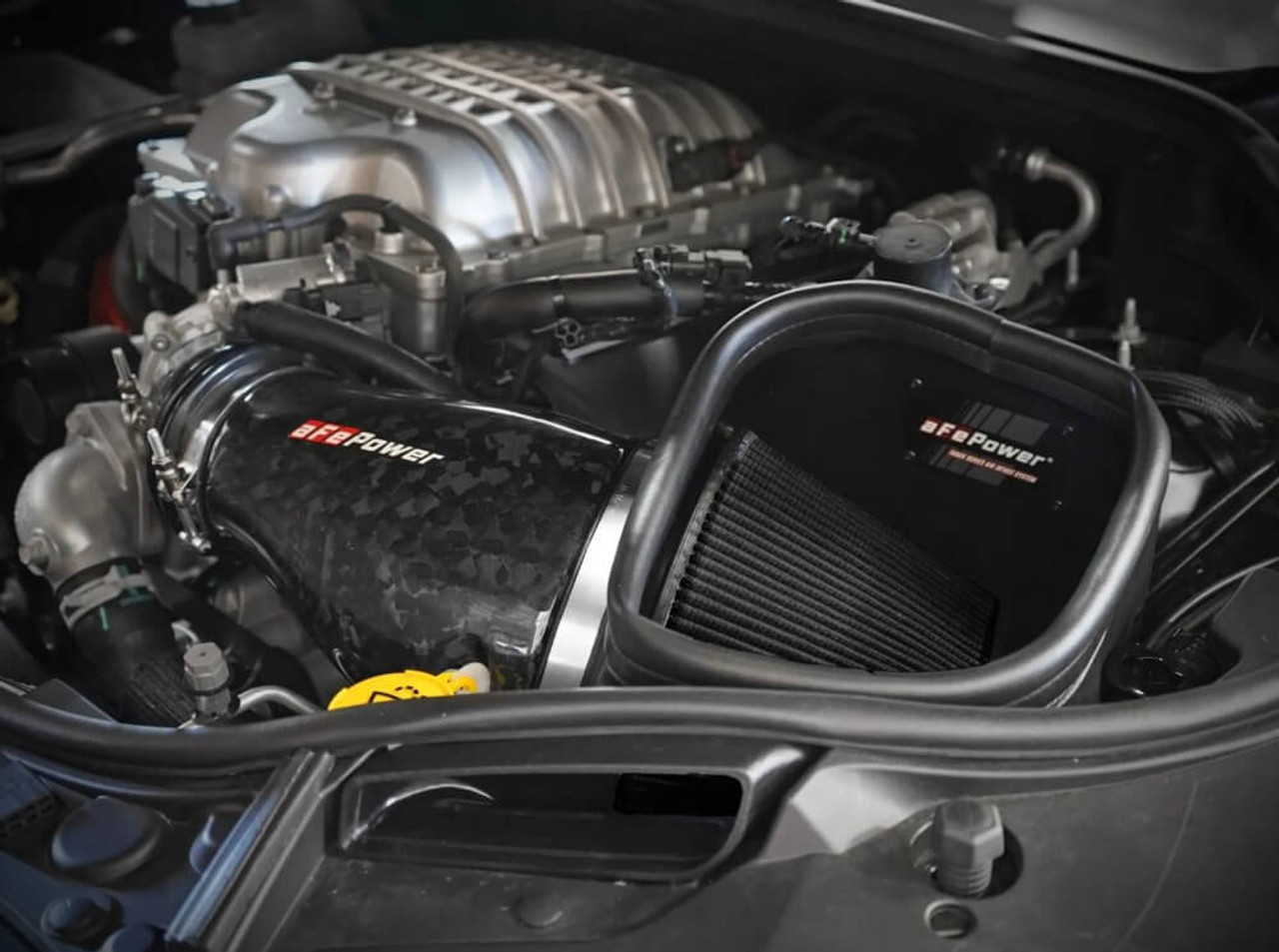 aFe Track Series Forged CF 5R Cold Air Intake For 21-25 Dodge Durango Hellcat 6.2L - 57-10028K