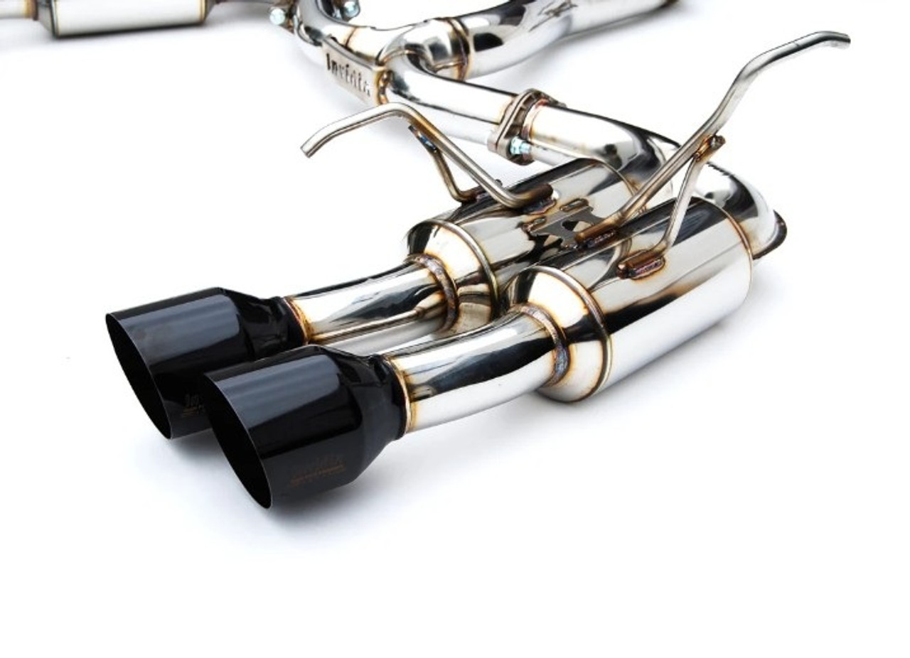 Invidia R400 Catback Exhaust With Quad Black SS Tips For 2022+ Subaru WRX - HS22WRXGM4SB