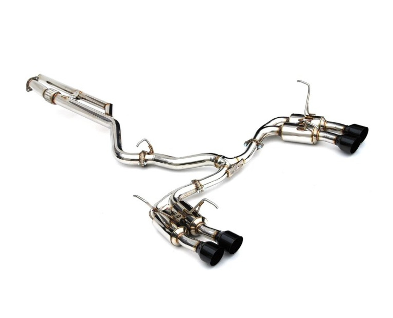Invidia R400 Catback Exhaust With Quad Black SS Tips For 2022+ Subaru WRX - HS22WRXGM4SB