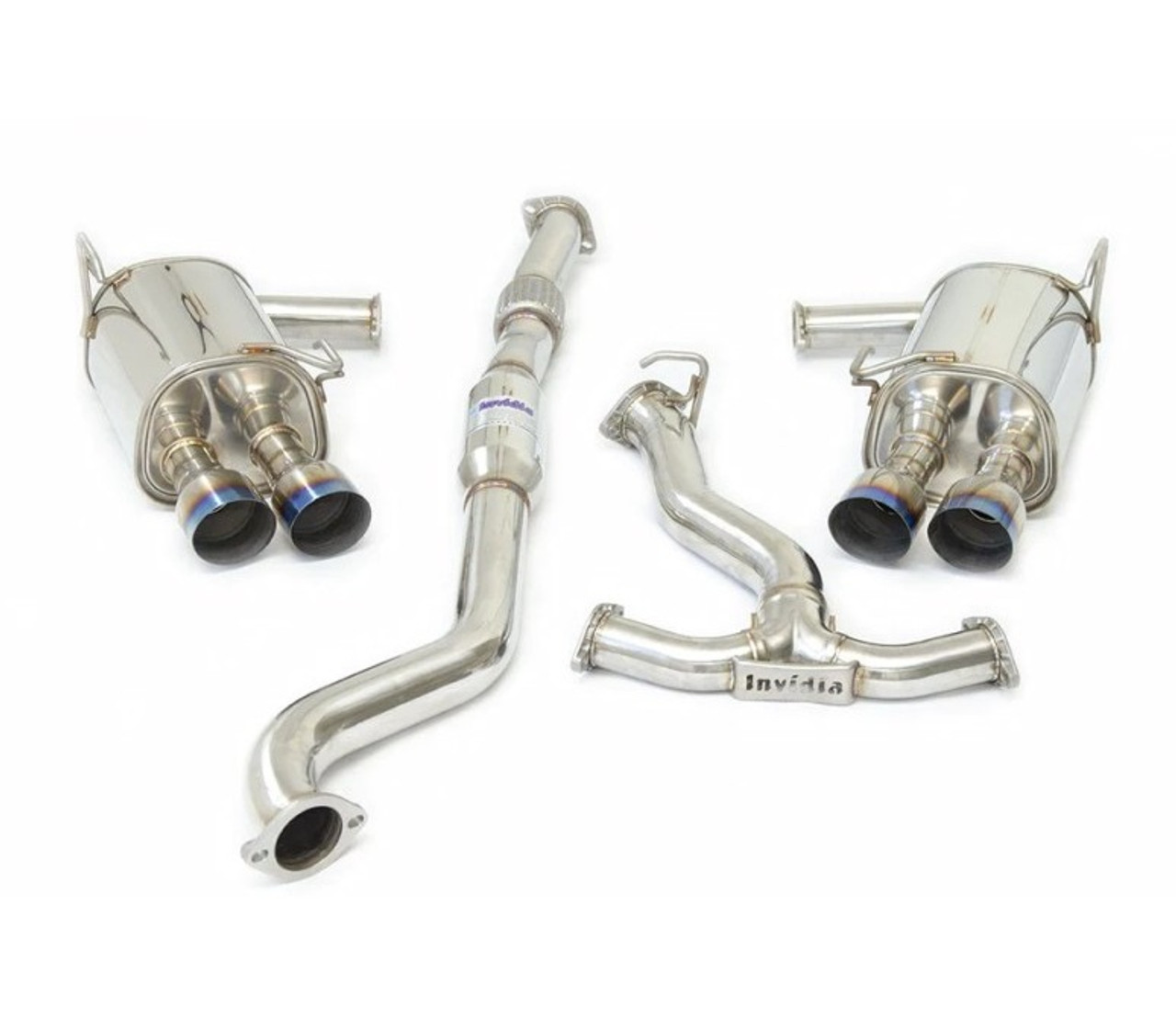 Invidia Q300 Catback Exhaust With Quad Single Layer Titanium Tips For 2022+ Subaru WRX - HS22WRXG2T