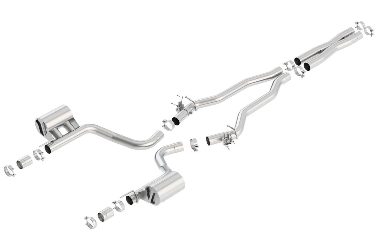 Borla Atak Catback Exhaust With Active Valves For 15-22 Dodge Challenger Hellcat - 140646