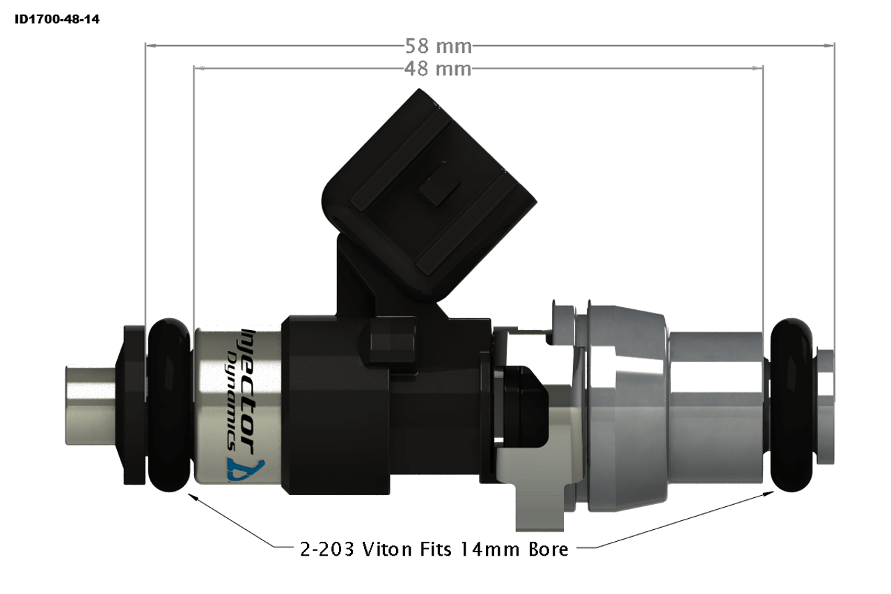 Injector Dynamics ID1700X Fuel Injectors For Dodge Challenger SRT-8 - 1700.48.14.14B.8