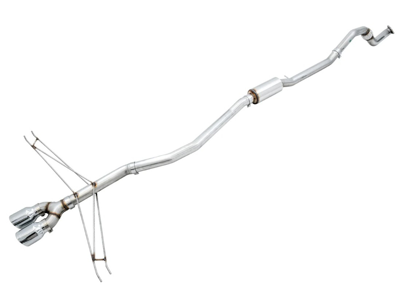 AWE Track Edition Catback Exhaust With Dual Chrome Tips For 17-20 Honda Civic Si - 3020-32052 AWE Track Edition Catback Exhaust With Dual Chrome Tips For 17-20 Honda Civic Si - 3020-32052