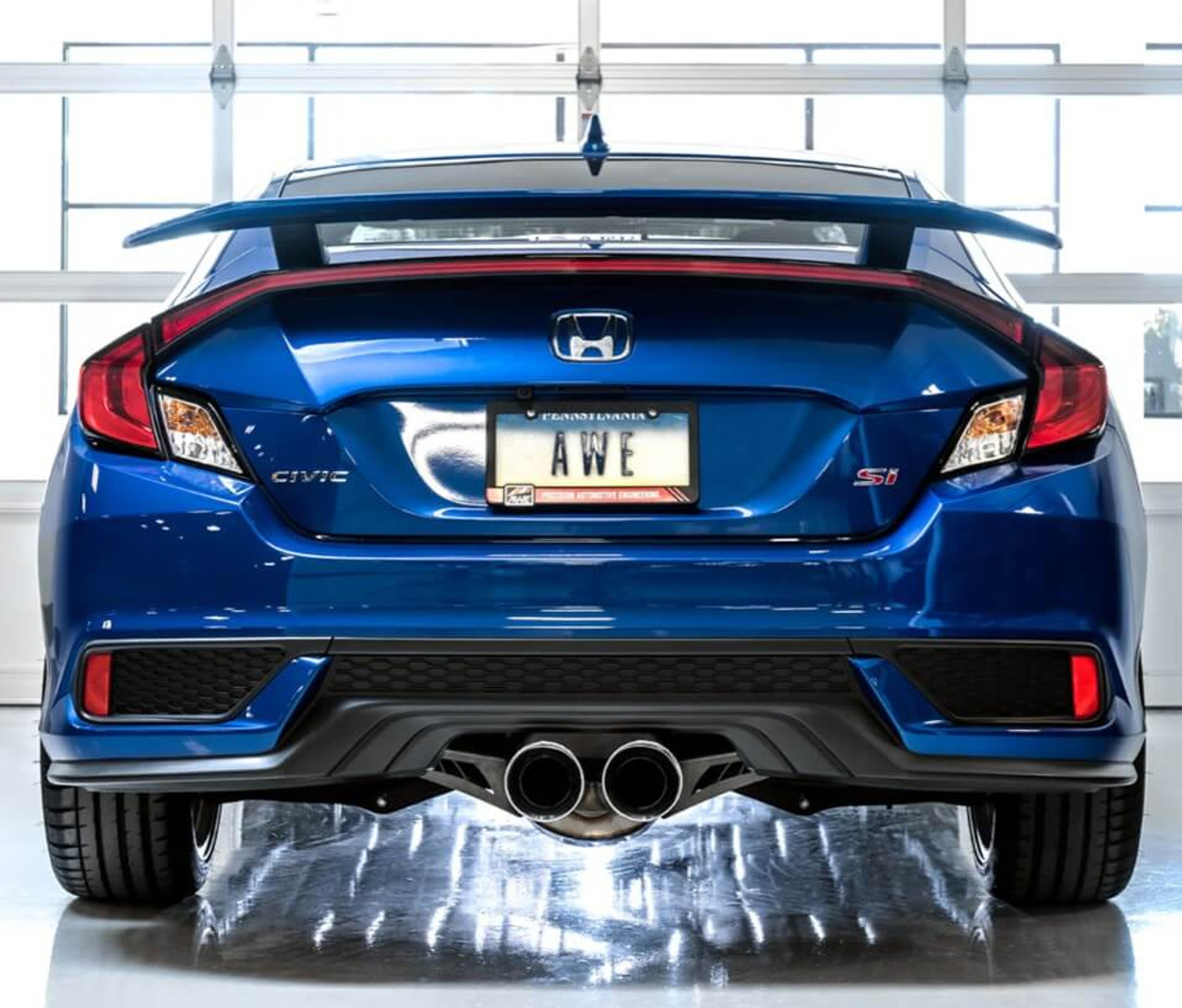 AWE Track Edition Catback Exhaust With Dual Chrome Tips For 17-20 Honda Civic Si - 3020-32052 AWE Track Edition Catback Exhaust With Dual Chrome Tips For 17-20 Honda Civic Si - 3020-32052
