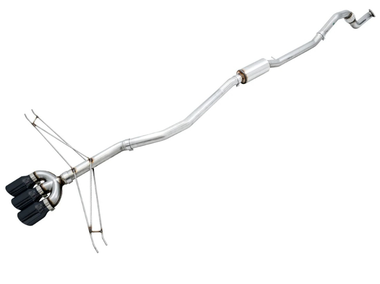 AWE Track Edition Catback Exhaust With Triple Black Tips For 17-20 Honda Civic Si - 3020-53010