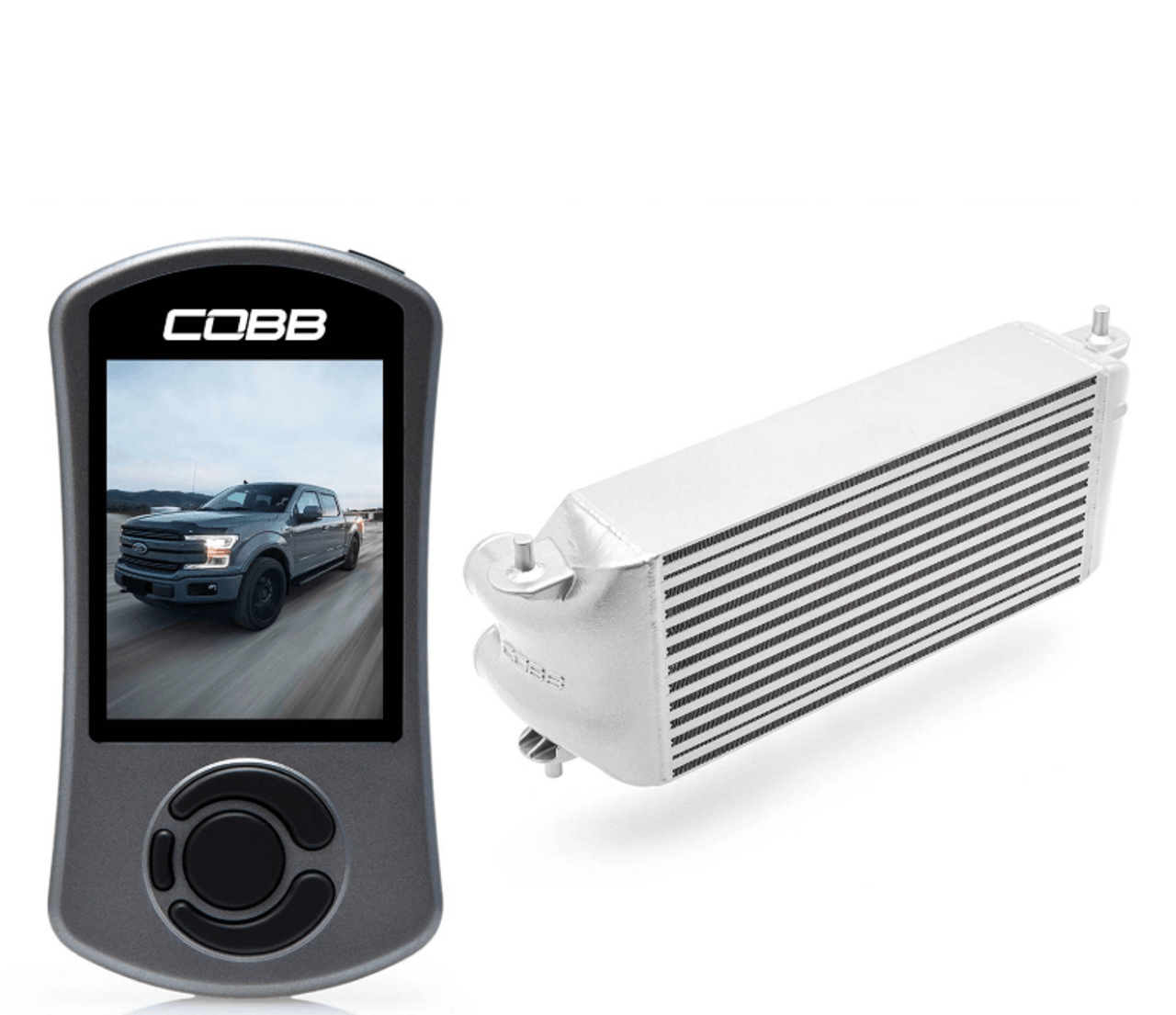 Cobb Stage 2 Power Package FLM Silver With TCM (No Intake) For 17-19 Ford F-150 Ecoboost 3.5L - FOR0060S20SL-TCM-NI