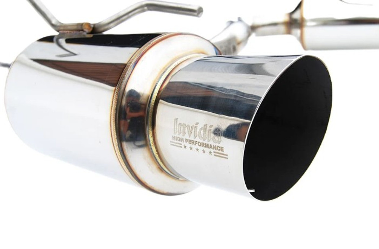 Invidia N1 Catback Exhaust With Stainless Steel Tips For 11-14 Subaru WRX Hatchback - HS08STIGTP