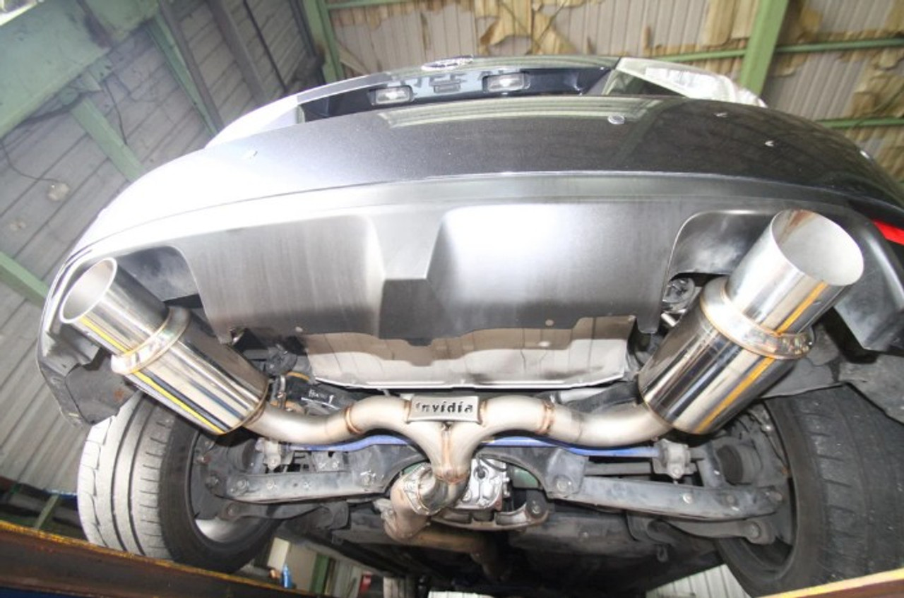 Invidia N1 Catback Exhaust With Stainless Steel Tips For 11-14 Subaru WRX Hatchback - HS08STIGTP