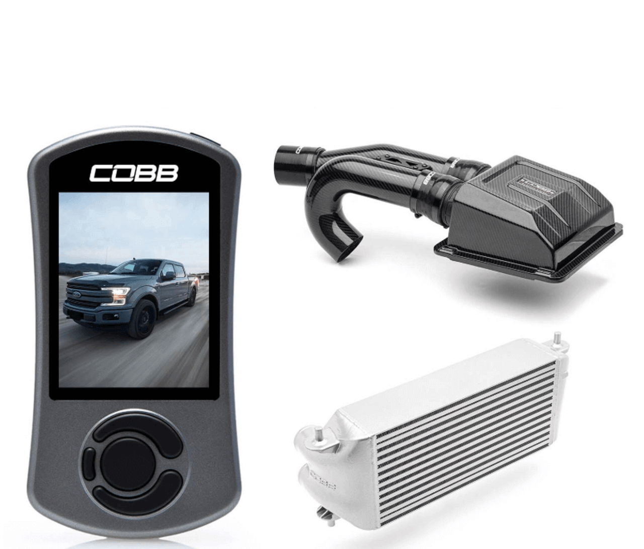 Cobb Stage 2 Red Line Power Package FLM Silver With TCM For 17-19 Ford F-150 Ecoboost 3.5L - FOR0060S20SL-TCM-RED
