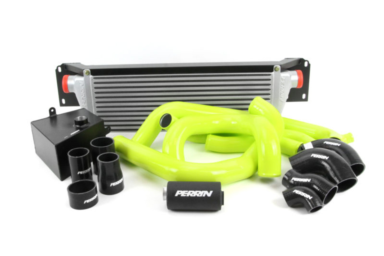 Perrin Front Mount Intercooler Kit (Silver/Neon) For 15-17 Subaru STI - PSP-ITR-KIT5-SLNY