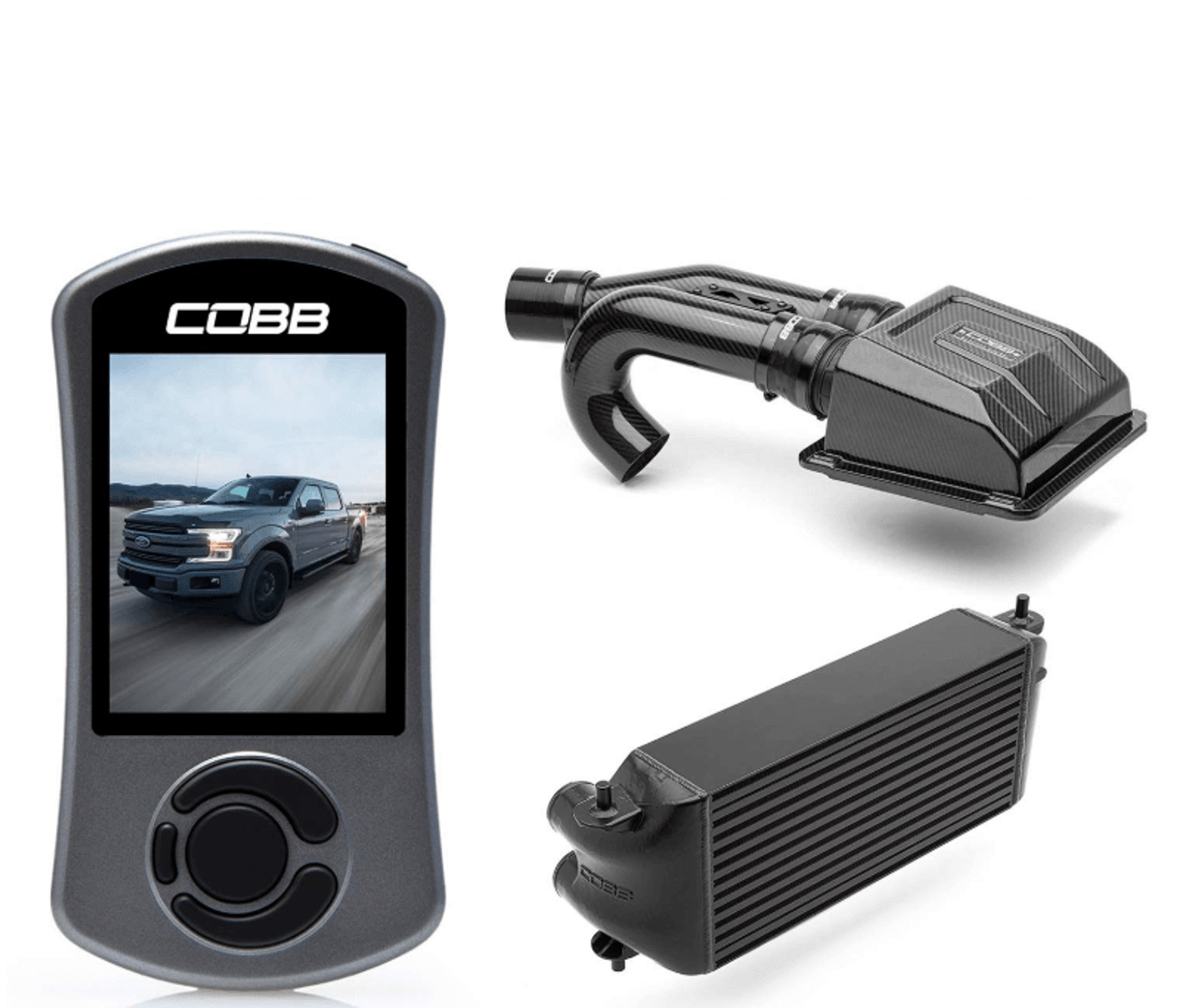 Cobb Stage 2 Red Line Power Package FLM Black With TCM For 17-19 Ford F-150 Ecoboost 3.5L - FOR0060S20BK-TCM-RED