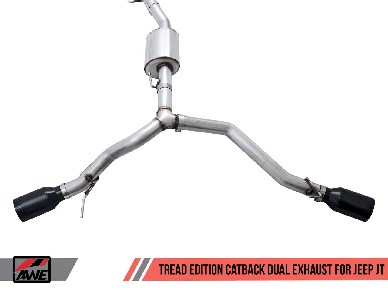 AWE Tread Edition Dual Catback Exhaust For 20+ Jeep Gladiator - 3015-33101