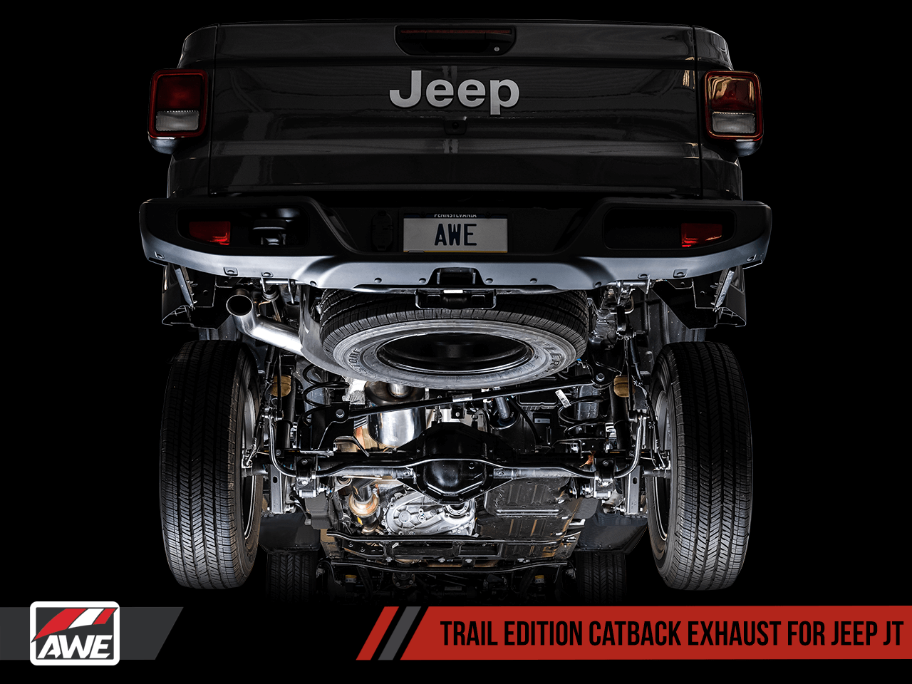 AWE Trail Edition Catback Exhaust For 20+ Jeep Gladiator - 3015-21001