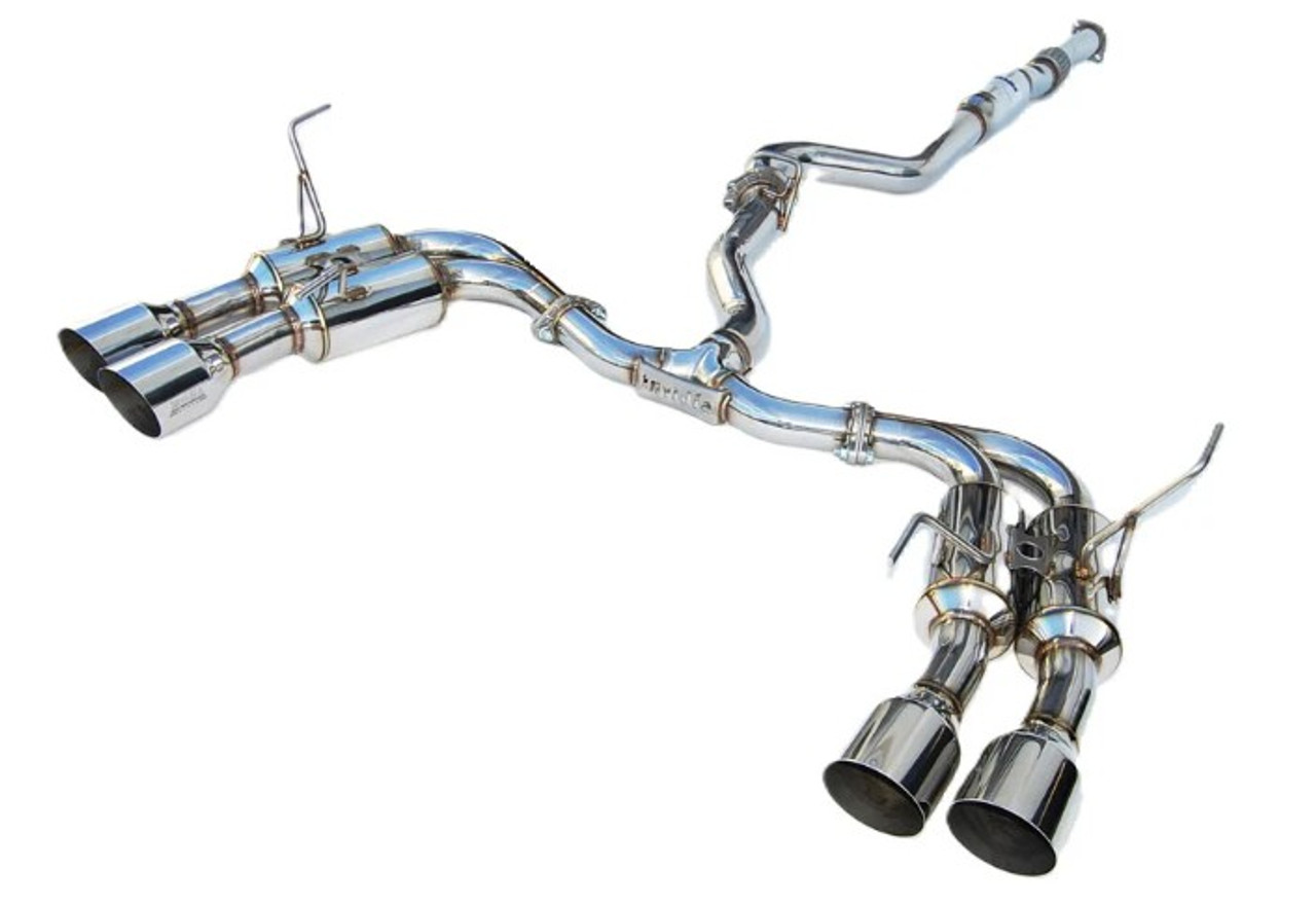 Invidia Gemini R400 Catback Exhaust With Stainless Steel Tips For 15-21 Subaru WRX - HS15STIGM4SS