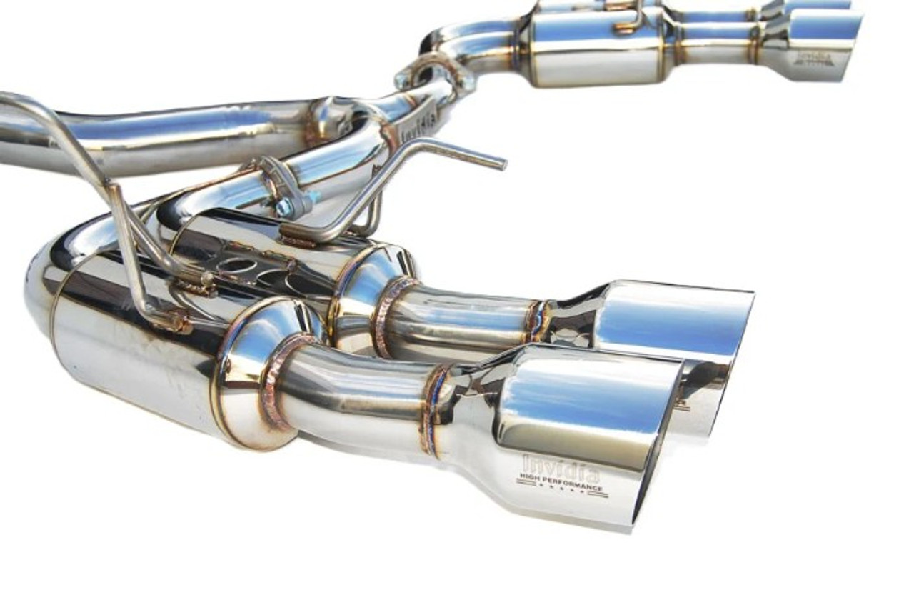 Invidia Gemini R400 Catback Exhaust With Stainless Steel Tips For 15-21 Subaru WRX - HS15STIGM4SS