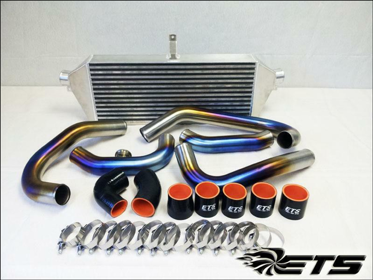 ETS Burned Titanium Intercooler Piping Kit (TiAL) For 15-21 Subaru STI - 200-30-ICP-014