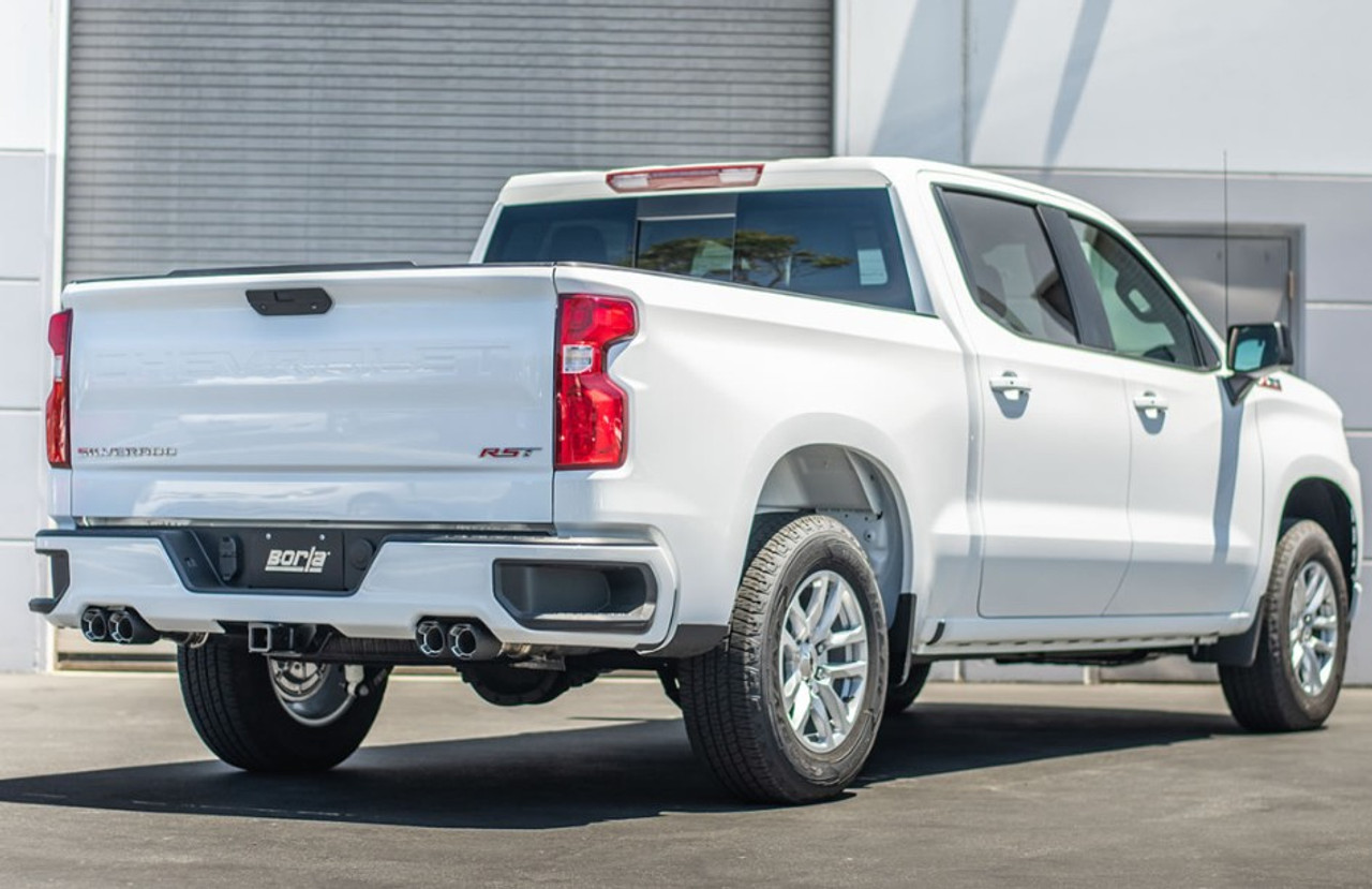 Borla Touring Catback Exhaust With Quad CF Tips For 19-25 Silverado 1500 5.3L - 140768CF