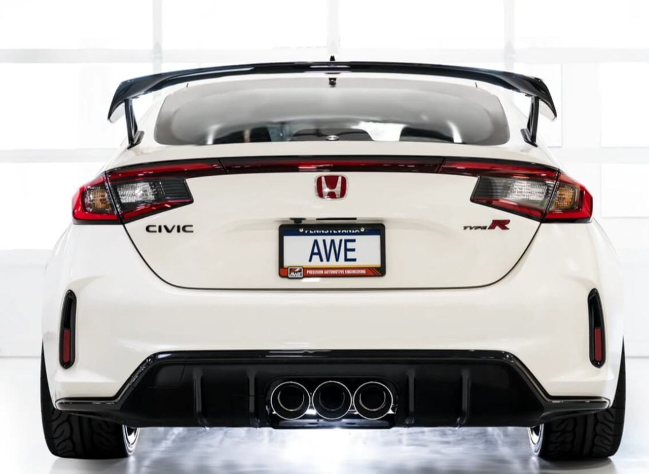 AWE Track Edition Catback Exhaust With Chrome Tips For 2023+ Honda Civic Type R - 3020-52287