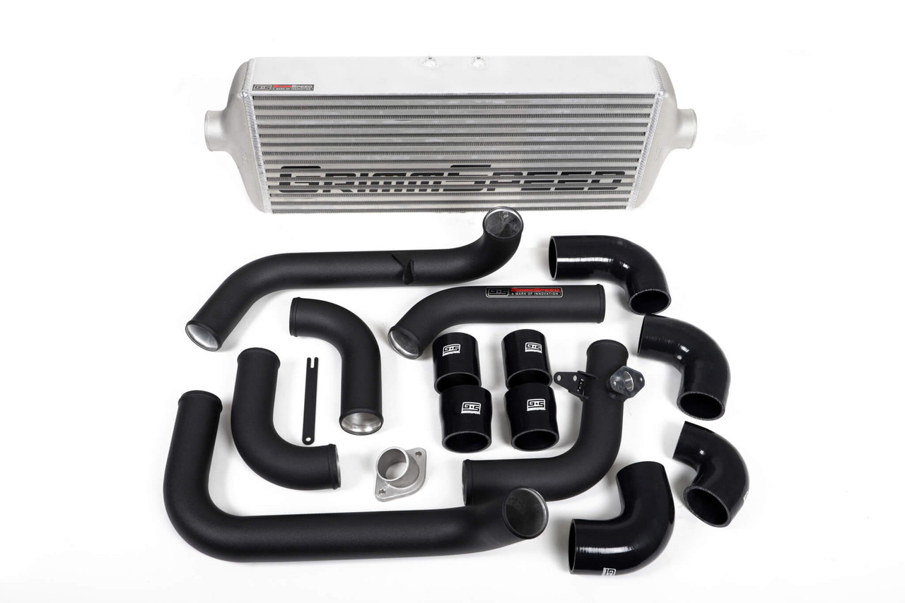 GrimmSpeed Front Mount Intercooler (Silver/Black) For 08-14 Subaru WRX - 090230