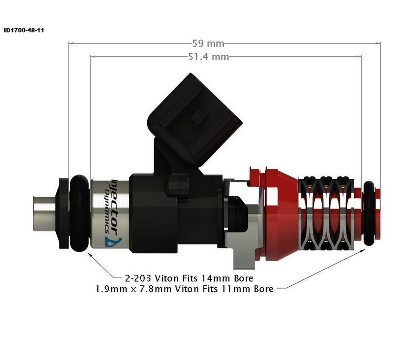 Injector Dynamics ID1050X Injectors For 07-11 Legacy GT/Forester XT - 1050.48.11.WRX.4