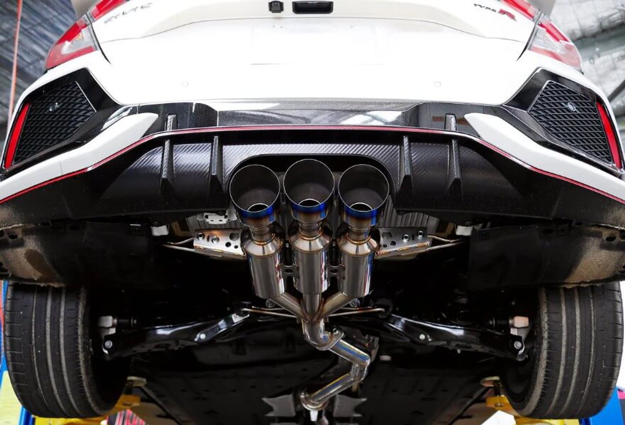 Invidia R400 Catback Exhaust With Titanium Tips For 17-21 Honda Civic Type R - HS17CTRFGM3ST
