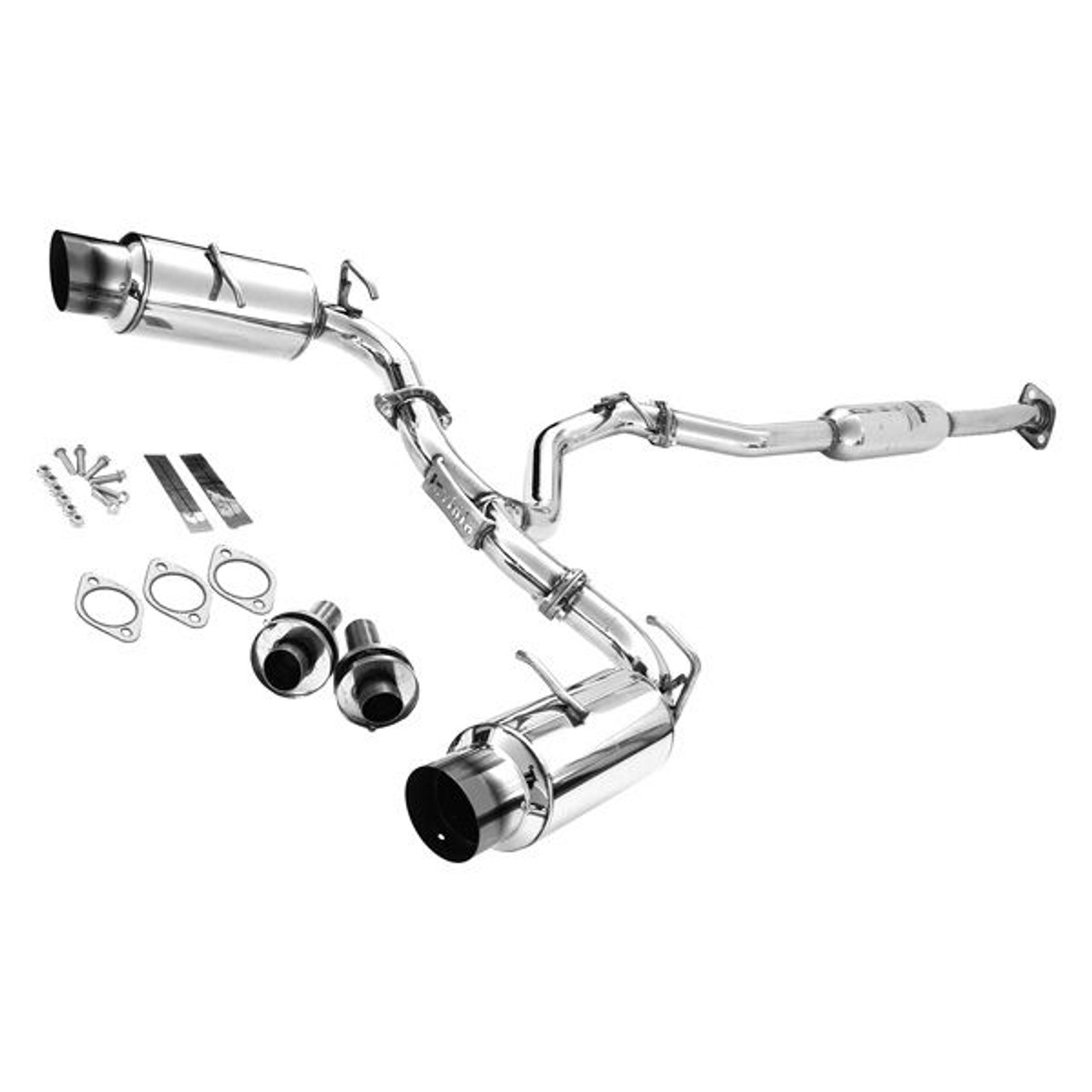 Invidia N1 Catback Exhaust With Stainless Steel Tips For 13-17 Subaru BRZ - HS12SSTGTP