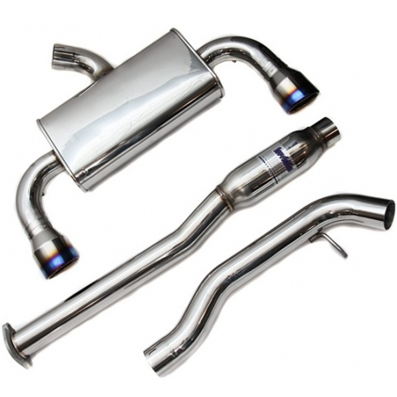 Invidia Q300 Catback Exhaust With Titanium Tips For 08-16 Mitsubishi Evo X - HS09MEXG3T