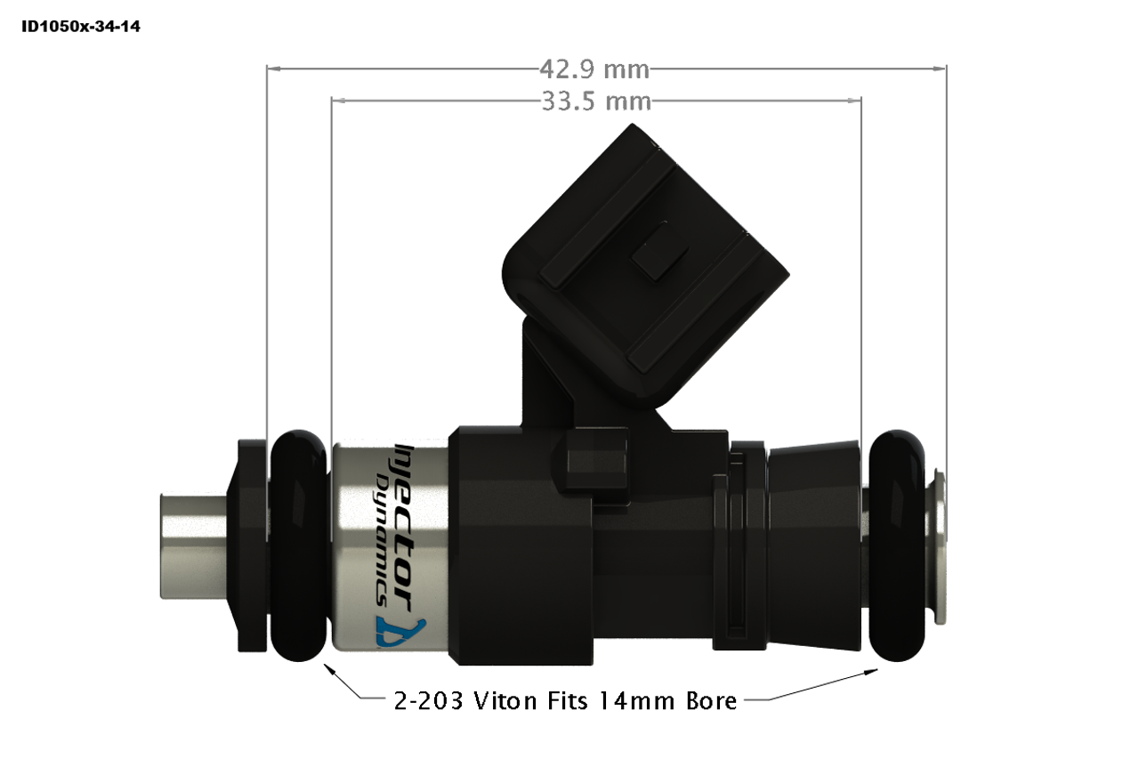 Injector Dynamics ID1300X Fuel Injectors For Chevrolet C6 Corvette Z06 - 1300.34.14.15.8