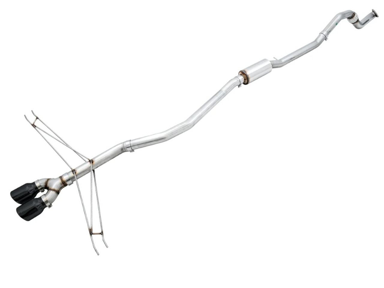 AWE Track Edition Catback Exhaust With Dual Black Tips For 17-20 Honda Civic Si - 3020-33066