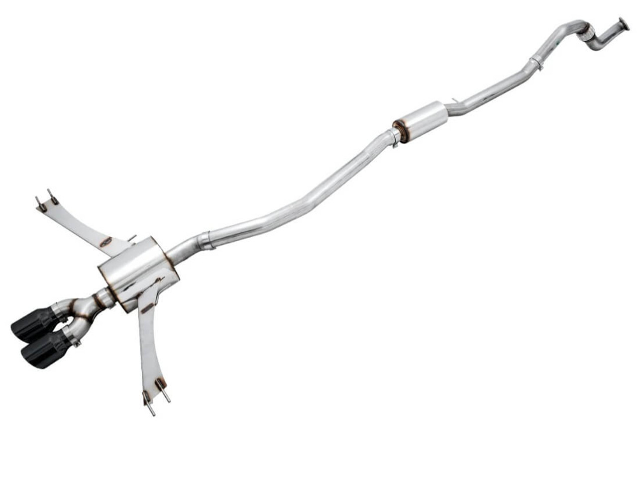 AWE Touring Edition Catback Exhaust With Dual Black Tips For 17-20 Honda Civic Si - 3015-33122