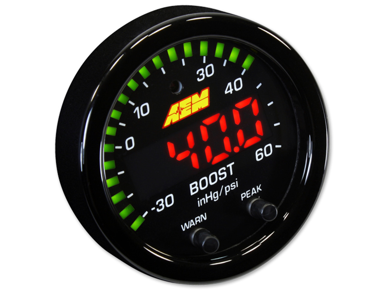 AEM 30-0308 X-Series Boost Pressure Gauge Kit (60PSI)