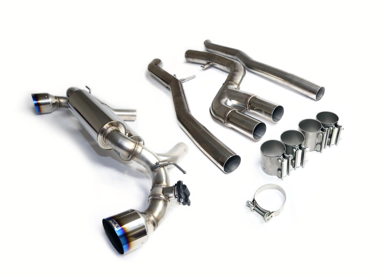 HKS Dual Muffler Catback Exhaust With Titanium Tips For 2020+ Toyota GR Supra - 31014-KT001