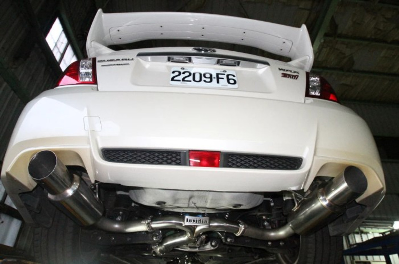 Invidia N1 Catback Exhaust With Stainless Steel Tips For 08-14 Subaru STI - HS11STIGTP
