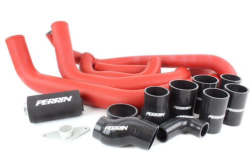 Perrin Intercooler Pipe Kit (Red) For 08-14 Subaru STI - PSP-ITR-430-2RD/BK