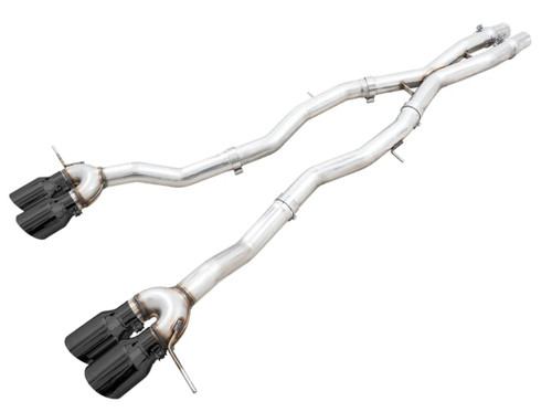 AWE Track Edition Catback Exhaust With Black Tips For 21-25 BMW M4 - 3020-42482