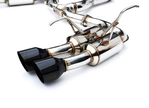 Invidia R400 Catback Exhaust With Quad Black SS Tips For 2022+ Subaru WRX - HS22WRXGM4SB