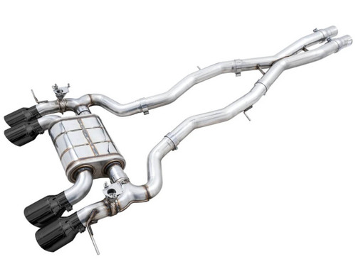AWE SwitchPath™ Catback Exhaust With Black Tips For 21-25 BMW M4 - 3025-42480
