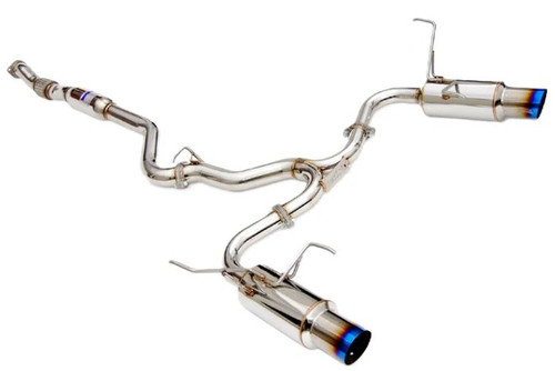 Invidia N1 Catback Exhaust With Titanium Tips For 08-14 Subaru STI - HS11STIGTT