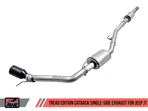 AWE Tread Edition Single Side Catback Exhaust For 20+ Jeep Gladiator - 3015-23103