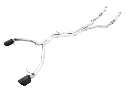 AWE Track Catback Exhaust With Black Tips For 20-22 Audi RS 5 Coupe - 3020-33123