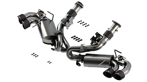 Borla S-Type Catback Exhaust With Carbon Fiber Tips For 2020+ Chevrolet Corvette C8 - 140838CF