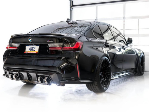 AWE Track Edition Catback Exhaust With Chrome Tips For 21-25 BMW M3 - 3020-43482
